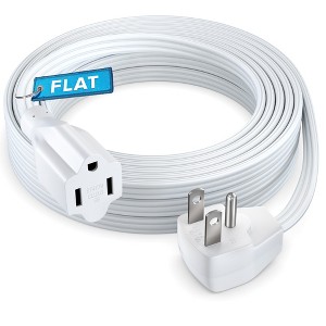Maximm Extension Cord Heavy Duty Flat Wire 3-Prong Flat Plug, 14 AWG Power Cord - UL Certified - 1 of 4