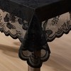HLC.ME Butterfly Floral Patterned Scalloped, Wrinkle Resistant, Lace Fabric Table Cloth for Round and Rectangle Tables - 4 of 4