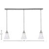 Toltec Lighting Any 3 - Light Chandelier in  Brushed Nickel with 5.5" Fluted Italian Ice Shade - 2 of 2