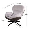 NicBex Office Chair with Metal Frame,Accent Chair with 360-Degree Swivel Function,Swivel Desk Chair for Small Spaces, Living Room - 3 of 4