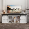 70” Farmhouse TV Stand, Entertainment Center and Media with Sliding Barn Doors & Storage Cabinets - 3 of 4