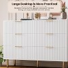Fluted 6 Drawers Dresser, 54" Wide Modern Chest of Drawers with Deep Drawers, Large Double Dresser TV Stand, Wooden Organizer for Living Room - 4 of 4