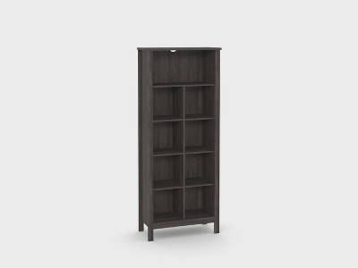 Blade Walnut Tall 9-Cube Storage Bookcase