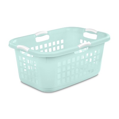 2 Bushel Laundry Basket Aqua with White Handles - Room Essentials™