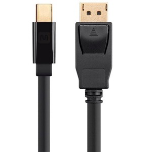Monoprice Mini DisplayPort 1.2 to DisplayPort 1.2 Cable - 6 Feet - Black | Supports up to 4K Resolution and 3D Video - Select Series - 1 of 4