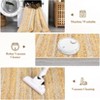 Modern Farmhouse Area Rugs Machine Washable Printed Braid Accent Carpet with Non-Slip Backing Stain Resistant Floor Carpet Soft Low Pile Rugs - 4 of 4