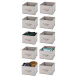 mDesign Soft Fabric Closet Storage Organizer Cube Bin, 10 pack