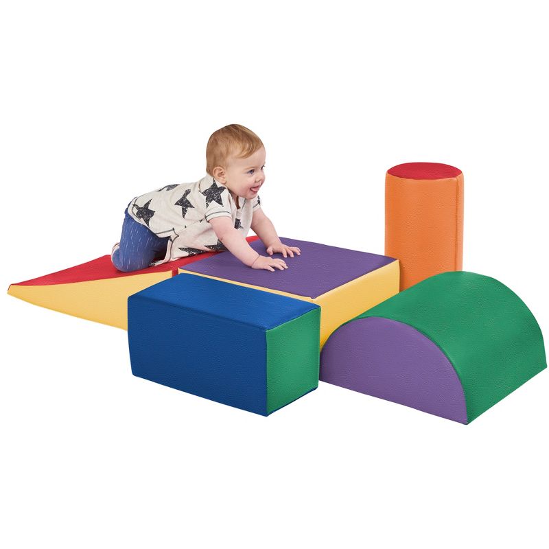 ECR4Kids SoftZone Climb and Crawl Activity Play Set–Lightweight Foam Shapes for Toddlers, 5 pc, 4 of 13