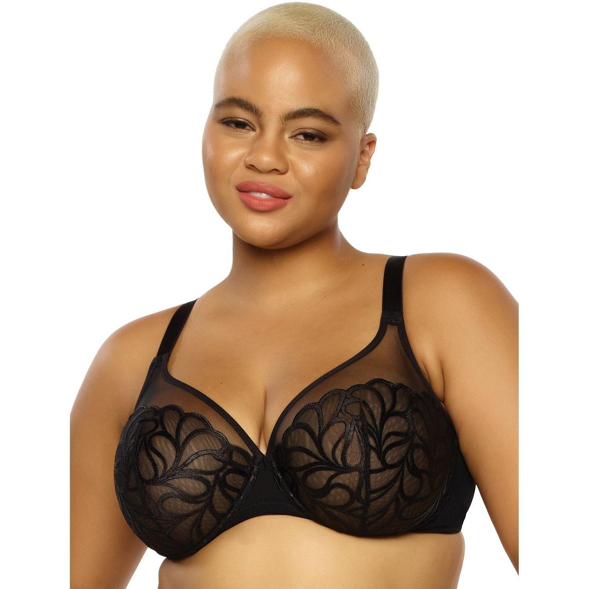 Women's Lotus Embroidered Unlined Bra - Feminine, Natural Lift Underwire, Sizes 32C-44H - Felina - thumbnail 4