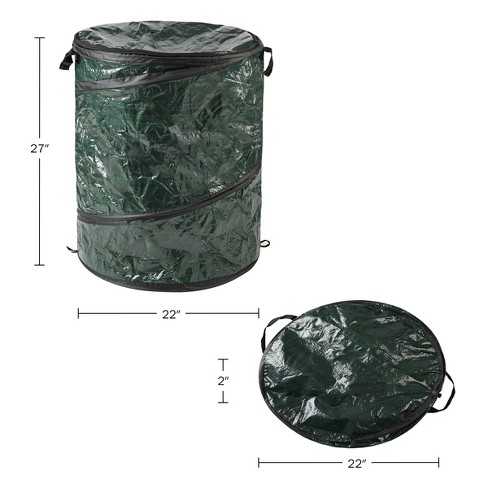 Leisure Sports Collapsible Trash Can With Zippered Lid : Target