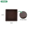 Unique Bargains Square Rubber Anti Slide Furniture Coasters Cups for Sofa Chair 4 Pcs - 2 of 4