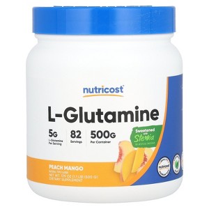 Nutricost L-Glutamine, Peach Mango, 17.9 fl oz (500 g) - 1 of 2