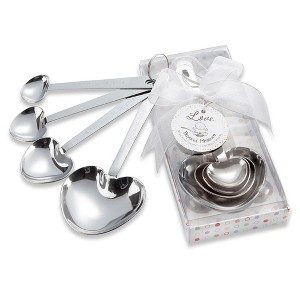 Kate Aspen Love Beyond Measure Heart Shaped Measuring Spoons - Baby Shower (Set of 4) | 13073NA - 1 of 4