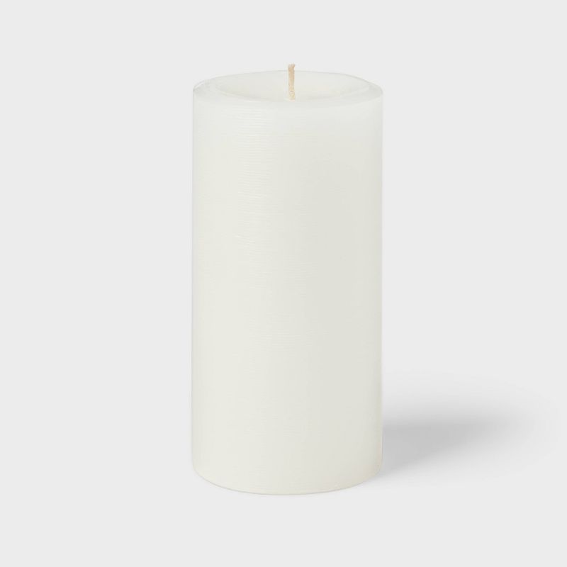 3&#34; x 6&#34; Unscented Pillar Candles White - Room Essentials&#8482;, 4 of 5