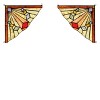 Chloe Lighting Orchid Mission Tiffany-Glass Window Panel 8`` Wide - 4 of 4