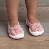 Komuello Toddler Girl First Walk Sock Shoes Flat Style - Flat Pompom White - image 3 of 4