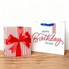 Bows And Sparkles Large 'Happy Birthday to You' Gift Bag with Tag White/Blue/Red - 2 of 3