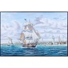 Old Modern Handicrafts “Whaler ‘Lexington’ Leaving Nantucket” Oil Painting – Hand-Painted Marine Canvas Wall Art, 47x31 in. - 2 of 4
