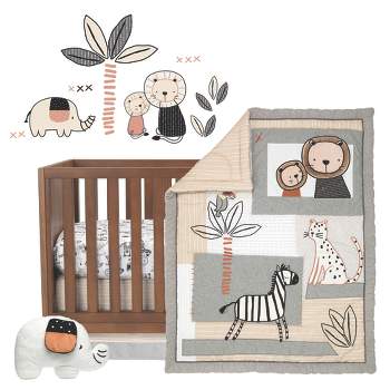 Lambs & Ivy Patchwork Jungle 5-Piece Nursery Baby Crib Bedding Set