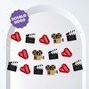 Big Dot of Happiness Red Carpet Hollywood Garland Banner, Movie Night Party Banner, 30 Feet of Cord, 15 Double-Sided Clapboard, Movie Tickets, Film - 2 of 4