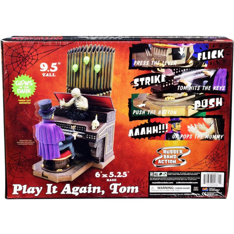 Skill 2 Model Kit Haunted Manor "Play it Again, Tom" Diorama Set 1/12 Scale Model by Polar Lights, 4 of 5