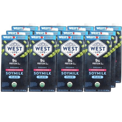 Westsoy Organic Unsweetened Plain Soymilk - Case Of 12/32 Oz : Target