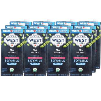 Westsoy Organic Unsweetened Plain Soymilk - Case of 12/32 oz