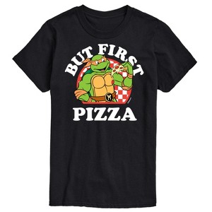 Men's - Teenage Mutant Ninja Turtles - But First Pizza Short Sleeve Graphic T-Shirt - 1 of 4