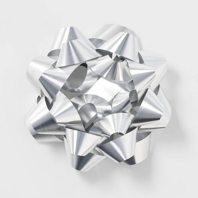 Mega Christmas Bow Silver Metallic - Wondershop™