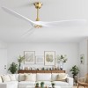 60" Janet White Direct Current Fan,Modern ABS Ceiling Fan With Remote Reversible DC Motor And 3 Blades -The Pop Home - 2 of 4