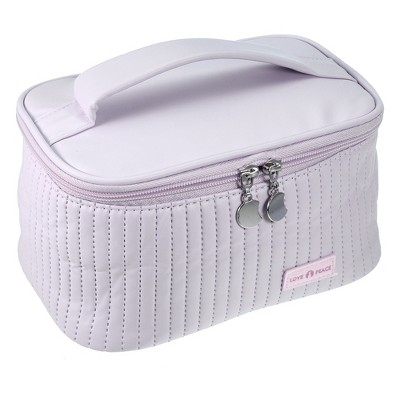 Unique Bargains Plaid Pattern Makeup Bag Cosmetic Travel Bag Woolen Large  Makeup Bag for Women 1 Pc White