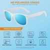 Attop Vintage Polarized Sunglasses, Unisex - UV Protection Sunglasses, Blue - 3 of 4