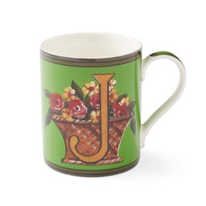 Kit Kemp by Spode 12oz Alphabet Mug, Unique Stylish Monogram, Fine China, Dishwasher Safe, Personalized Initial, Fabulous Mug with Gift Box - 1 of 4