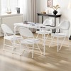 5-Piece Folding Table and Chairs Set, Portable Folding Table and Chairs Set of 5 with Metal Legs and Thicken Padded Cushion,for Dining Room,Camping - 2 of 4