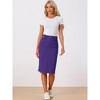 INSPIRE CHIC Women's Casual High Waist Back Slit Short Denim Skirts - 3 of 4