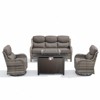 Belord Patio Furniture Set with Firepit, 6-INCH Extra Thick Cushion 4 Pieces Outdoor Patio Furniture Set with Swivel Chairs, Couch, and Firepit Table - 4 of 4
