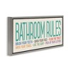 Stupell Industries Bathroom Rules with Teal Text, 25" x 11" - 3 of 4