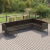 vidaXL Patio Lounge Set Outdoor Sectional Sofa Set Table Poly Rattan Gray - 2 of 4