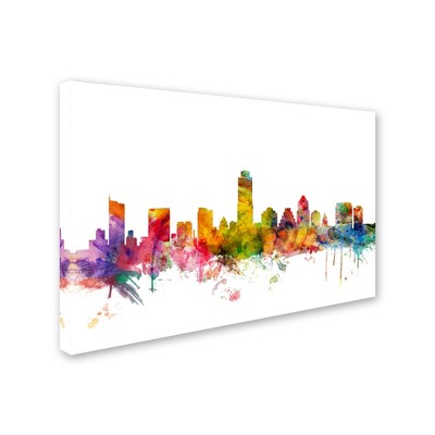 Trademark Fine Art-Michael Tompsett 'Austin Texas Skyline' Canvas Art