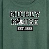Women's - Disney - Mickey Mouse Est. 1928 Lightweight French Terry Wide Neck Long Sleeve Shirt - 2 of 4