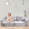 Nasitip 12 Piece Kids Couch, Star Modular Baby Sofa Glow In The Dark, Toddler Play Couch for Playroom Furniture, Sectional Couch for Children - 2 of 4