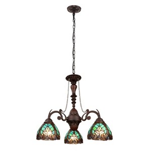 Chloe Lighting Liaison Victorian-Style 3-Light Antique Mini Chandelier 24" - 1 of 4