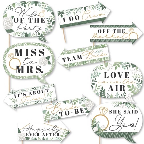 Bridal party shop photo props