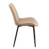 CAVINAS Mid-Century Modern Dining Chair with Metal Legs and High Back, Faux Leather Upholstered Armless Side Chair, Set of 4 - 4 of 4