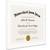 Americanflat 8.5x11 Diploma Frame in White with Shatter Resistant Glass - Horizontal and Vertical Formats for Wall and Tabletop - 3 of 4