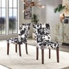iNSPIRE Q Espresso Wood Cowhide Parsons Dining Chairs (Set of 2) in Black - 4 of 4