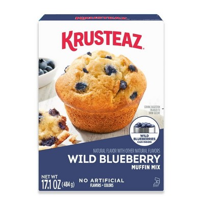 Krusteaz Wild Blueberry Muffin Mix, Blueberry Muffins Made With Real Blueberries, 17.1 oz Box ( Pack of 4)