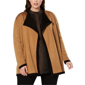Anne Klein Womens Colorblock Drape Cardigan Sweater - 1 of 1