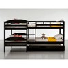 L-Shaped Twin Over Twin Bunk Bed with Trundle, Convertible Design, Solid Pine Wood Frame, White Finish - 2 of 4