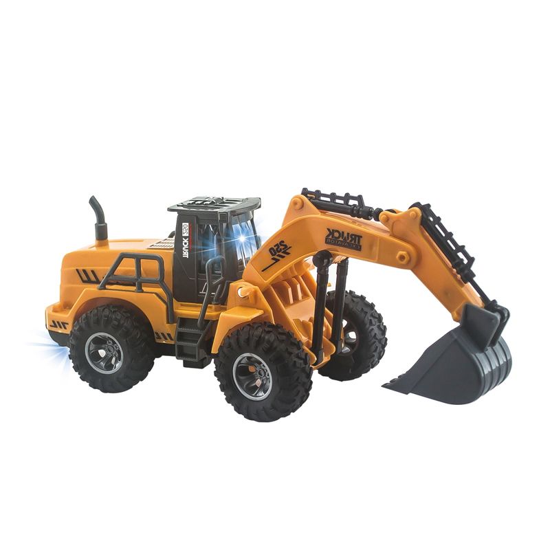 Link 1:30 RC Excavator Construction Vehicle Radio Control Truck With 5 Channels - Yellow, 4 of 5